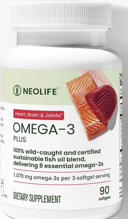NeoLife Omega-3 Plus bottle, 90 softgels