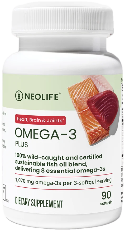 NeoLife Omega-3 Plus bottle, 90 softgels